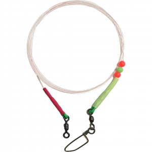 Поводок морской нейлоновый с вертлюгом и вертлюгом с карабином 220lb/99.79кг